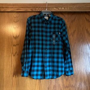 Men’s Timberland Blue Buffalo Check Button Down, Medium
